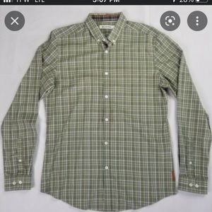 Ben Sherman Green Plaid Button Down Shirt Large